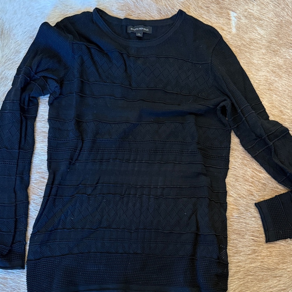 Banana Republic Black Crewneck Sweater